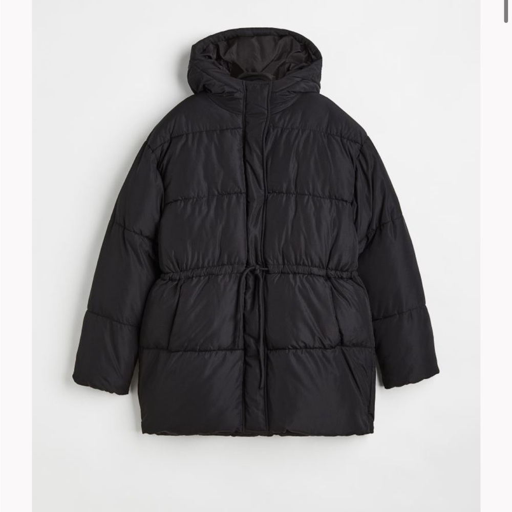 H&M tie waist puffer jacket size small